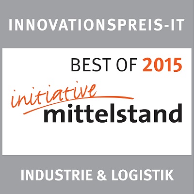 Auszeichnung des Innovationspreises IT 2015 für unsere Lagerverwaltungssoftware